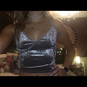 ivy + main velvet crop tank